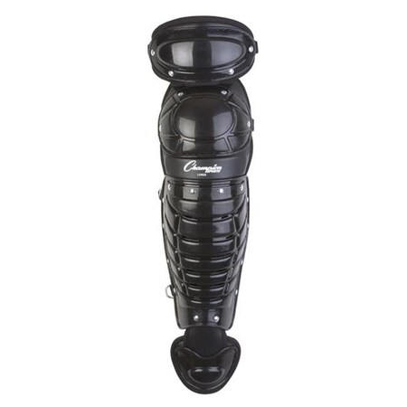 Champion Sports Champion Sports LG82ABK 14.5 in. Pro Model Double Knee Shinguard; Black LG82ABK